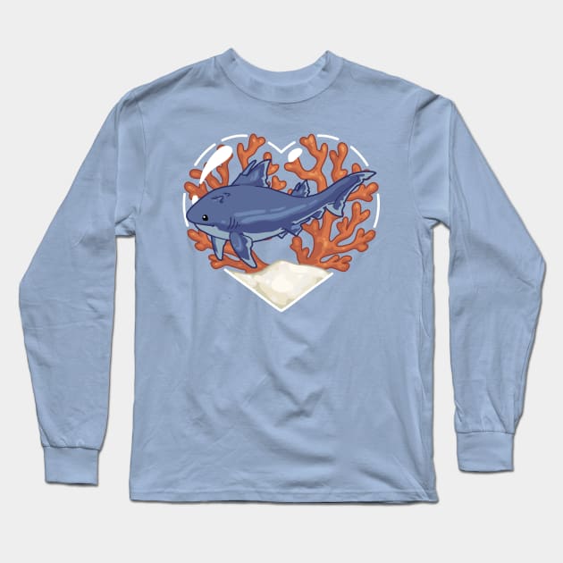 GORGE, the Hybodus Shark Long Sleeve T-Shirt by bytesizetreasure